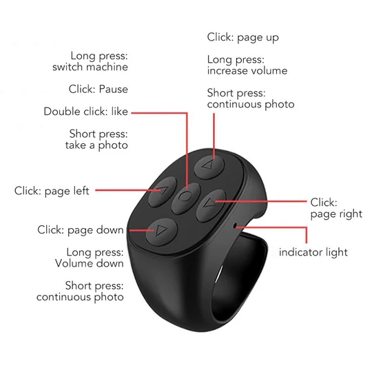 🎅2024 Karácsonyi promóciók-49% OFF🔥Fingertip vezeték nélküli Bluetooth távirányító